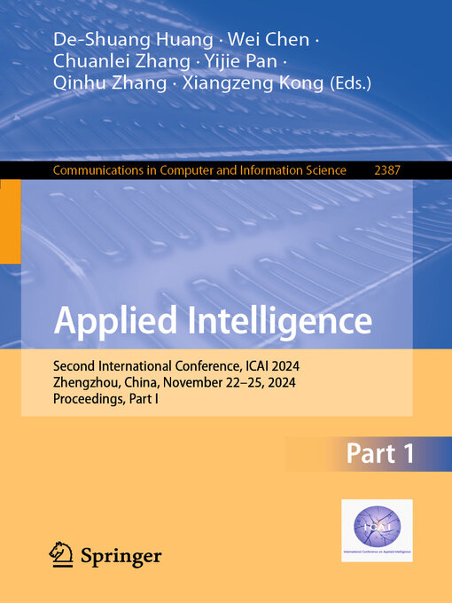 Title details for Applied Intelligence by De-Shuang Huang - Available